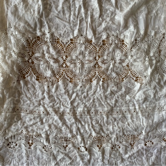 Beach Riot XS White Maxi Cover Up Beach Lace Crochet Embroidered Button Down - Picture 9 of 9